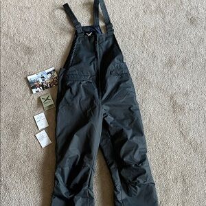 Youth dark gray Insulated Snow Bib Overalls